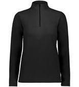 Augusta Ladies Micro-Lite Fleece 1/4 Zip Pullover 6864 BLACK Pocket