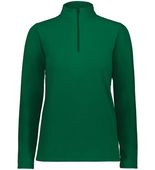 Augusta Ladies Micro-Lite Fleece 1/4 Zip Pullover 6864 DARK GREEN Pocket