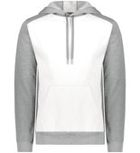 Augusta Adult Three-Season Fleece Pullover Hoodie 6865 WHITE/GREY HEATHER Front