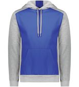 Augusta Adult Three-Season Fleece Pullover Hoodie 6865 ROYAL/GREY HEATHER Front