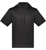 Augusta Wicking Fleece Short Sleeve Hoodie 6871 BLACK Front