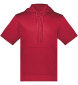 Augusta Wicking Fleece Short Sleeve Hoodie 6871 SCARLET Front