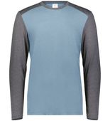 Augusta Gameday Vintage Long Sleeve Tee 6881 STORM HEATHER/CARBON HEATHER Front
