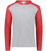 Augusta Gameday Vintage Hoodie 6884 GREY HEATHER/SCARLET HEATHER Front