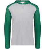 Augusta Gameday Vintage Hoodie 6884 GREY HEATHER/KELLY HEATHER Front