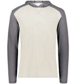 Augusta Gameday Vintage Hoodie 6884 BIRCH/CARBON HEATHER Front