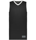 Augusta Youth Match-Up Basketball Jersey 6887 BLACK/WHITE Front