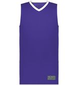 Augusta Youth Match-Up Basketball Jersey 6887 PURPLE/WHITE Front
