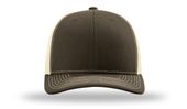 Richardson 112 Twill Mesh Snapback Trucker Caps CHOCOLATE CHIP/BIRCH Front