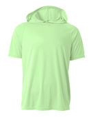 A4 Youth Short Sleeve Hooded Tee Nb3408 LIGHT LIME Front
