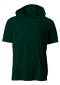A4 Youth Short Sleeve Hooded Tee Nb3408 FOREST Front
