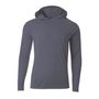 A4 Youth Long Sleeve Hooded Tee Nb3409 GRAPHITE Front