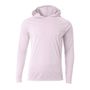 A4 Youth Long Sleeve Hooded Tee Nb3409 WHITE Front
