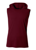A4 Youth Sleeveless Hooded Tee Nb3410 MAROON Front