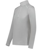 Holloway Ladies Coolcore 1/4 Zip Pullover 222340 ATHLETIC GREY Pocket