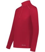 Holloway Ladies Coolcore 1/4 Zip Pullover 222340 SCARLET Pocket