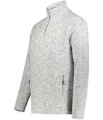 Holloway Alpine Sweater Fleece 1/4 Zip Pullover 223540 SILVER HEATHER Pocket