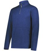 Holloway Alpine Sweater Fleece 1/4 Zip Pullover 223540 NAVY HEATHER Pocket