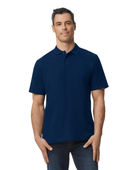 Gildan Men's Softstyle Double Pique Polo G648 NAVY Pocket