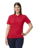 Gildan Ladies' Softstyle Double Pique Polo G648L CHERRY RED Pocket