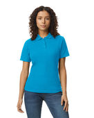 Gildan Ladies' Softstyle Double Pique Polo G648L SAPPHIRE Pocket