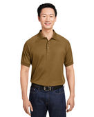 Harriton Men's Charge Snag And Soil Protect Polo M208 COYOTE BROWN Pocket