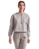 Tridri Ladies' Alice Half-Zip Hooded Sweatshirt TD077 HEATHER GREY Pocket