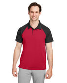 Team 365 Men's Command Snag-Protection Colorblock Polo TT21C SPORT RED/ BLACK Pocket