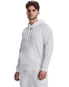 Under Armour Men's Rival Fleece Hoodie 1379757 100 - WHITE/BLACK Front