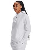 Under Armour Women's Rival Fleece Hoodie 1379500 100 - WHITE/BLACK Front