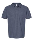 Tultex Unisex 50/50 Sport Polo TUL-400 HEATHER NAVY Pocket