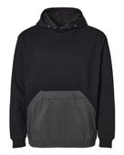 Mv Sport Mixed Media Hooded Sweatshirt MV-23112 BLACK/ CHARCOAL Front