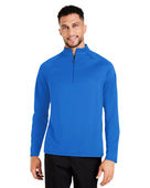 North End Men's Revive Coolcore Quarter-Zip Jacket NE410 LT NAUTICAL BLUE Pocket