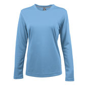 Zorrel Austin Womens Superior Long Sleeve Tee Z7015 COLUMBIA BLUE Front