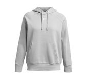 Under Armour Women's Rival Fleece Hoodie 1379500 011 - MOD GRAY/WHITE Front