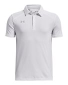 Under Armour Boys' Tech Team Polo 1370439 100 - WHT Pocket