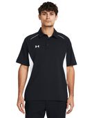 Under Armour Men's Title Polo 1383263 001 - BLACK/WHITE Pocket