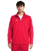 Under Armour Men's Command Warm-Up 1/4 Zip Jacket 1383260 600 - RED/WHITE Pocket