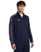 Under Armour Men's Command Warm-Up 1/4 Zip Jacket 1383260 410 - MIDNIGHT NAVY/WHITE Pocket