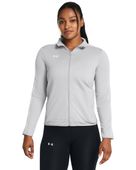 Under Armour Women's Command Warm Up Full-Zip Jacket 1383272 011 - MOD GRAY/WHITE Pocket