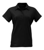 BAW Womens Spandex Solid Polo Shirt DK1001 BLACK Pocket