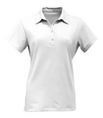 BAW Womens Spandex Solid Polo Shirt DK1001 WHITE Pocket