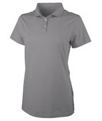 Charles River Apparel Women's Greenway Stretch Cotton Polo 2517 GREY Pocket