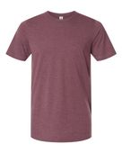 Tultex Combed CVC T-Shirt 602CVC HEATHER MAROON Front