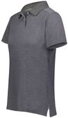 Holloway Ladies Repreve Eco Polo 222775 CARBON HEATHER Pocket
