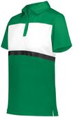 Womens 3-Button, 50+UPF Polo Shirt (Black,Carbon,Cardinal,Sky,Forest,Kelly,Maroon,Navy,White) KELLY/WHITE Pocket