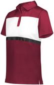 Womens 3-Button, 50+UPF Polo Shirt (Black,Carbon,Cardinal,Sky,Forest,Kelly,Maroon,Navy,White) CARDINAL/WHITE Pocket