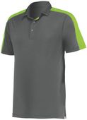 Augusta Adult Bi-Color Vital Polo 5028 GRAPHITE/LIME Pocket