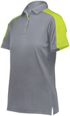 Augusta Ladies Bi-Color Vital Polo 5029 GRAPHITE/LIME Pocket