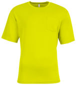A4 Sprint Short Sleeve Pocket Tee N3515 SAFETY YELLOW Front